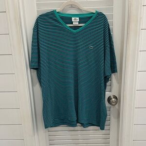 Vintage Lacoste Men's Striped V Neck